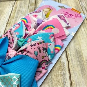 Jojo Siwa Mermaid & Unicorn Hair Bow BRAND NEW 6pk